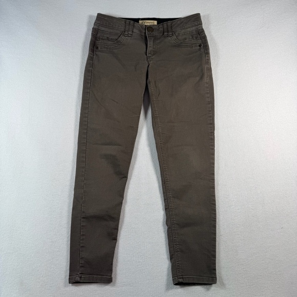 Democracy Jeans Womens 4 Brown Skinny Ab Technology Low Rise Stretch - Picture 1 of 11